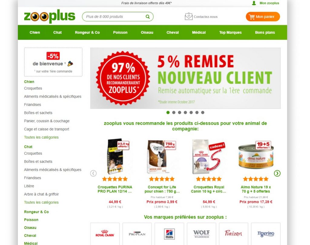 → Visiter Zooplus Avis & Alternative 2020 Top Site Marchand